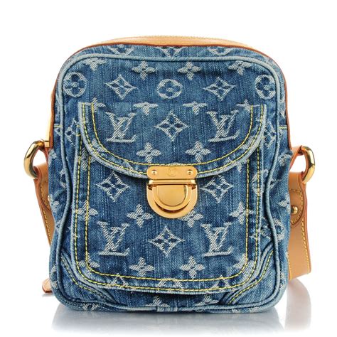 blue and white louis vuitton|louis vuitton blue denim bag.